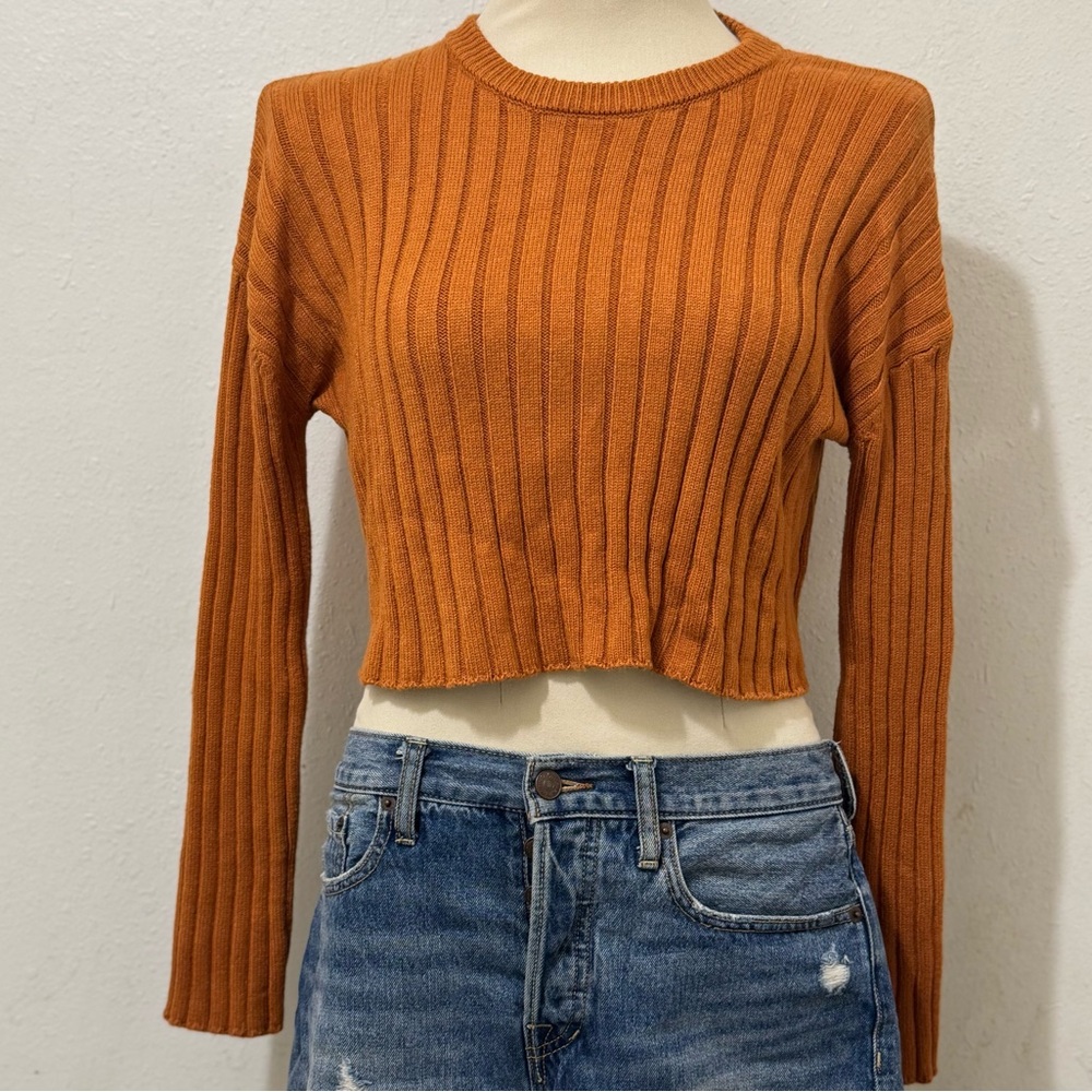 Forever 21 Rust Ribbed Crop Top
